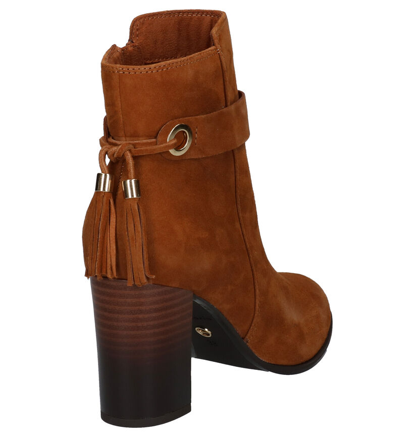 Tamaris TOUCH it Cognac Enkellaarzen in daim (280965)