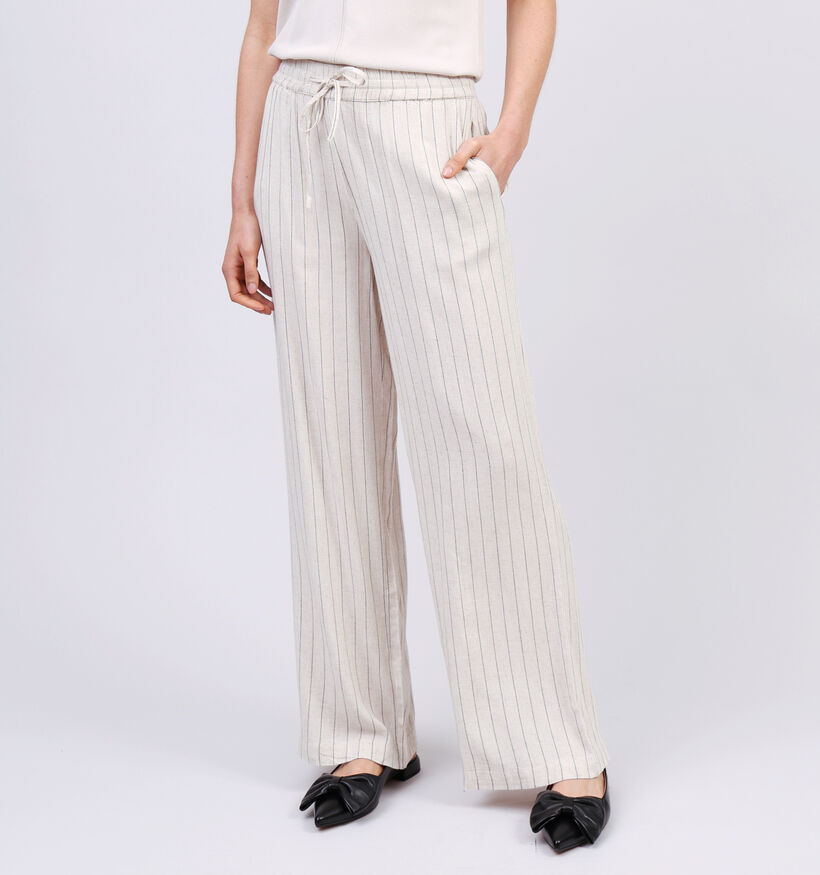 Pieces Pia Beige Wijde broek voor dames (351108)