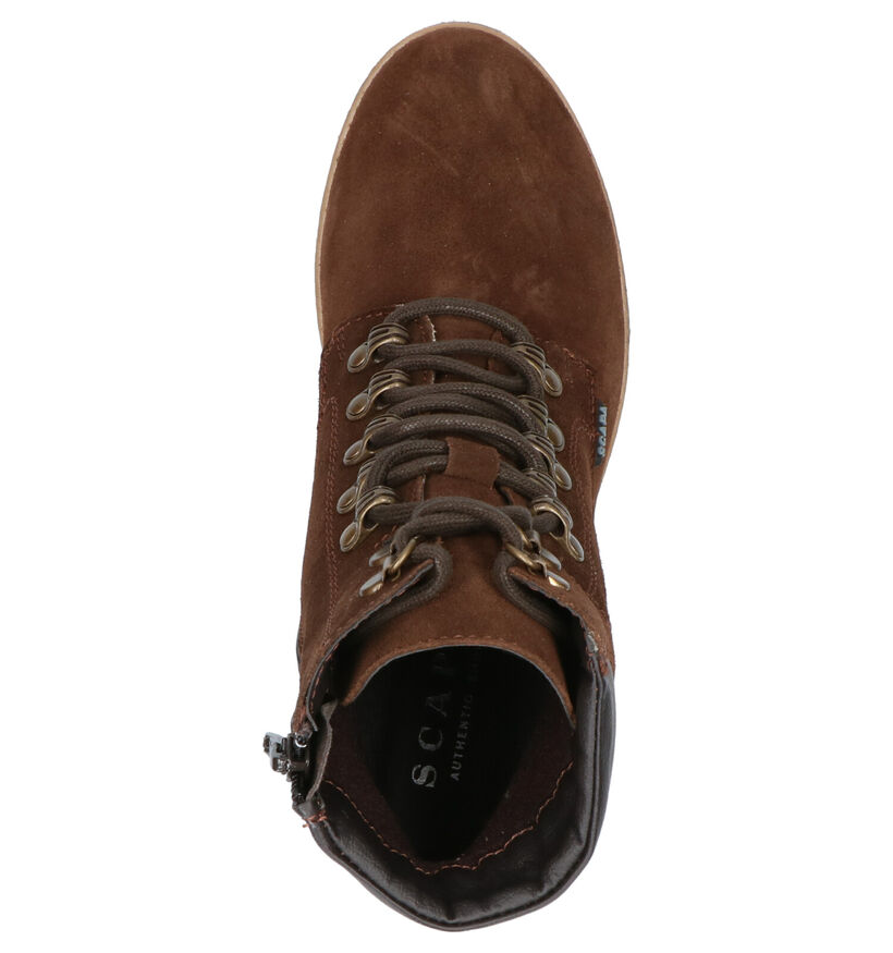 Scapa Bottillons à talons en Brun foncé en nubuck (259160)