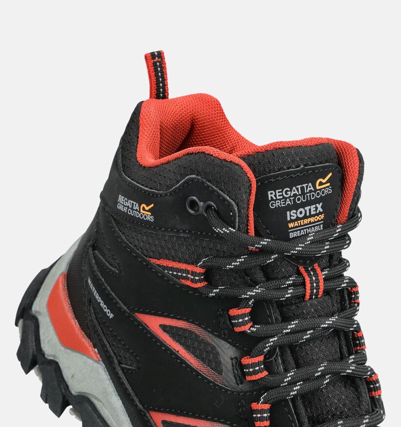 Regatta Holcome III Zwarte Wandelschoenen voor jongens (377169) - geschikt voor steunzolen
