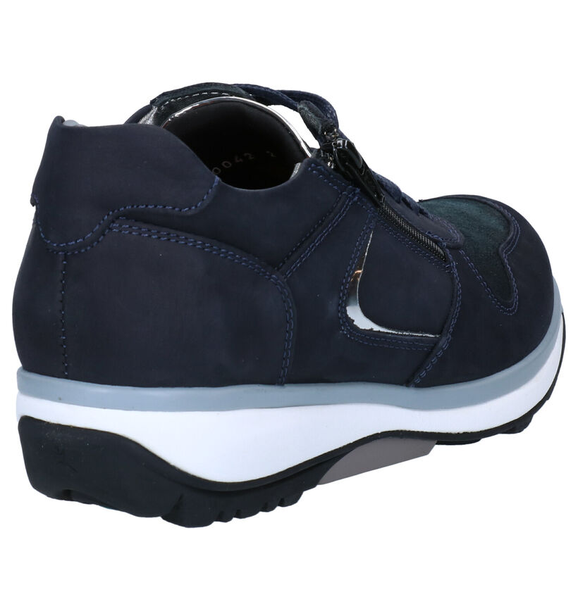 Xsensible Jersey GX Blauwe Veterschoenen in nubuck (284946)