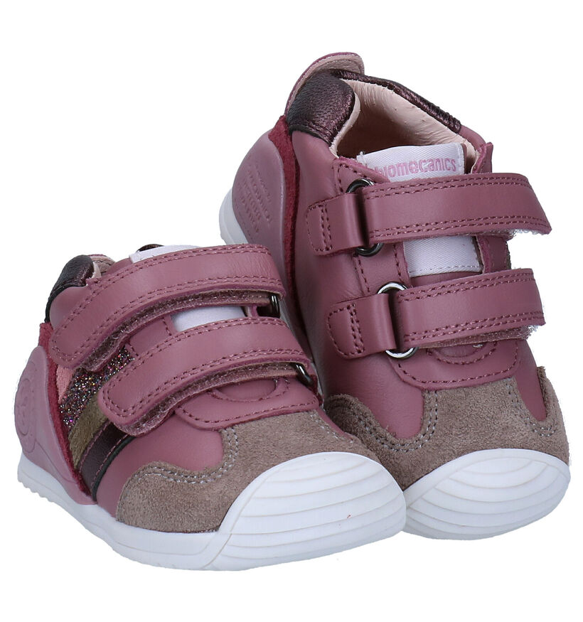 Biomecanics Roze Hoge Schoentjes in leer (282808)