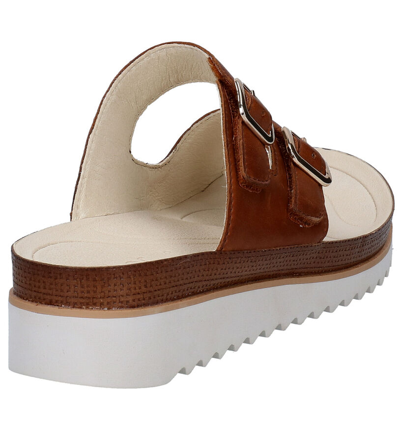 Gabor Best Fitting Cognac Teenslippers in leer (271619)