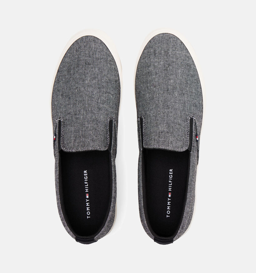 Tommy Hilfiger HI Vulc Low Slip-on Chaussures à enfiler en Gris pour hommes (352826) - pour semelles orthopédiques