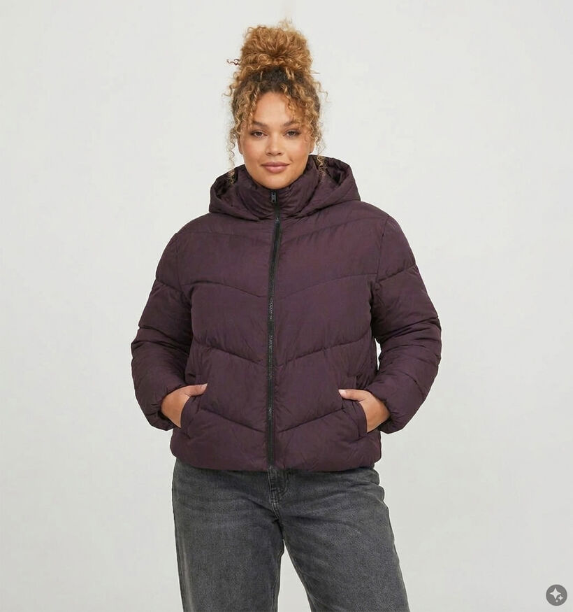 ONLY Carmakoma Clair Bruine Pufferjas met Kap voor dames (378389)