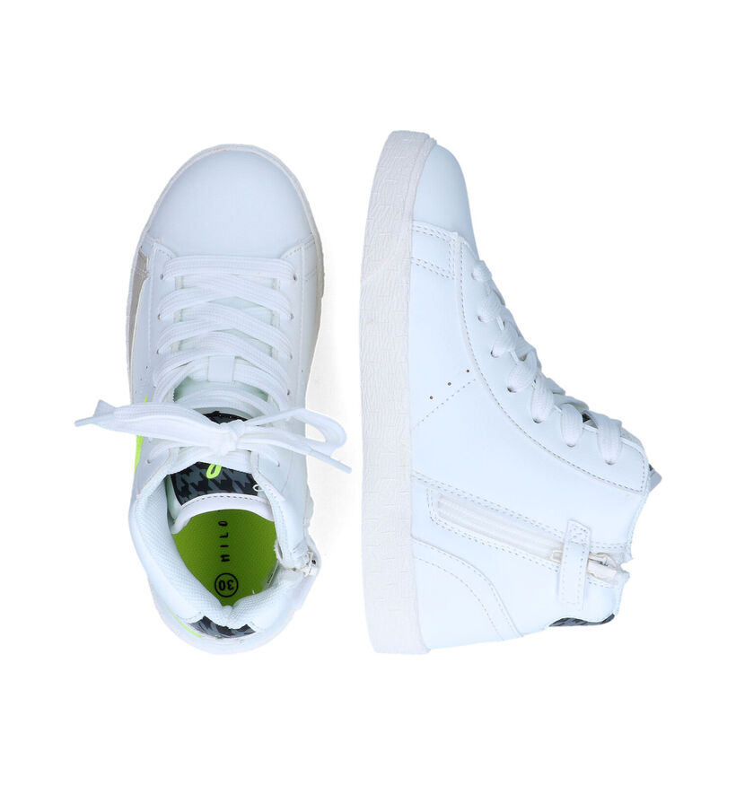 Milo & Mila Witte Hoge Sneakers voor meisjes (308579)