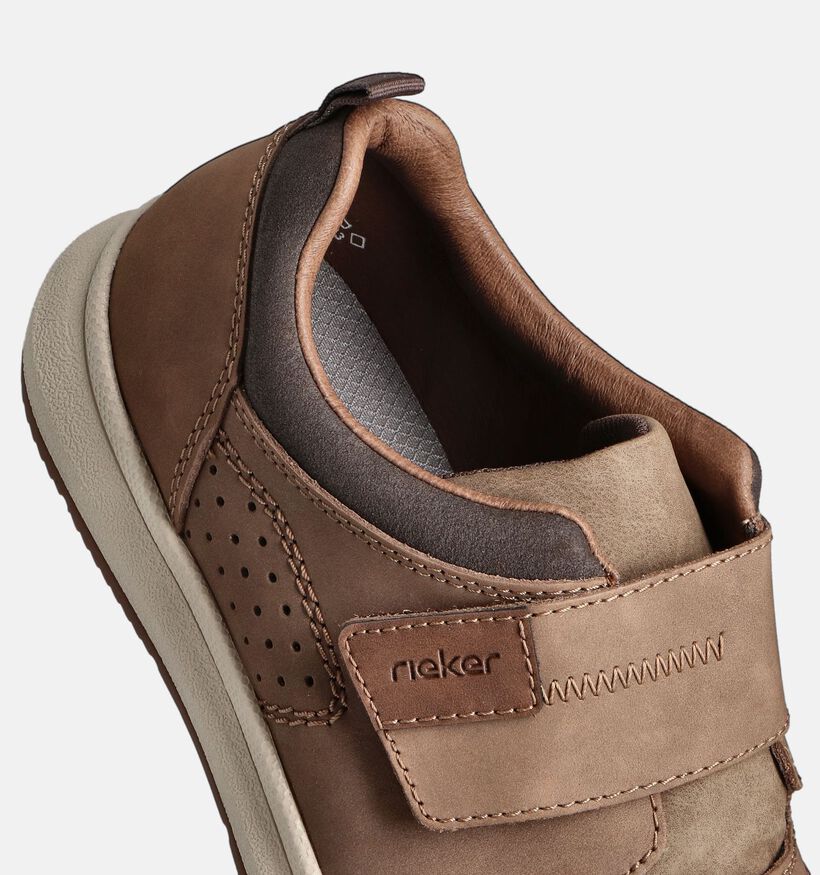 Rieker Taupe Velcroschoenen voor heren (355124) - geschikt voor steunzolen