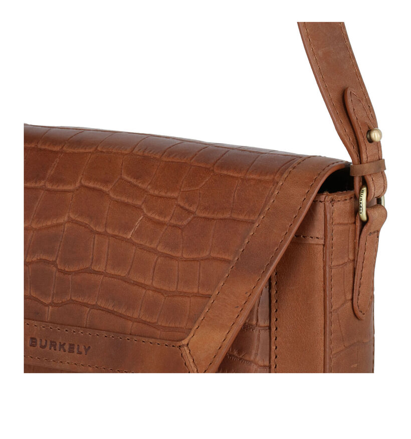 Burkely Croco Cassy Taupe Schoudertas in leer (298850)