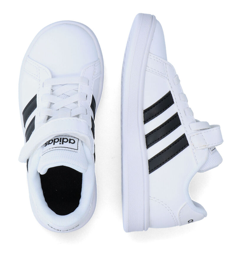 adidas Grand Court C Baskets en Blanc pour garçons (318923)