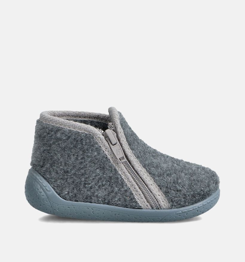 Milo & Mila Xadag Grijze Pantoffels voor jongens, meisjes (364925) - geschikt voor steunzolen
