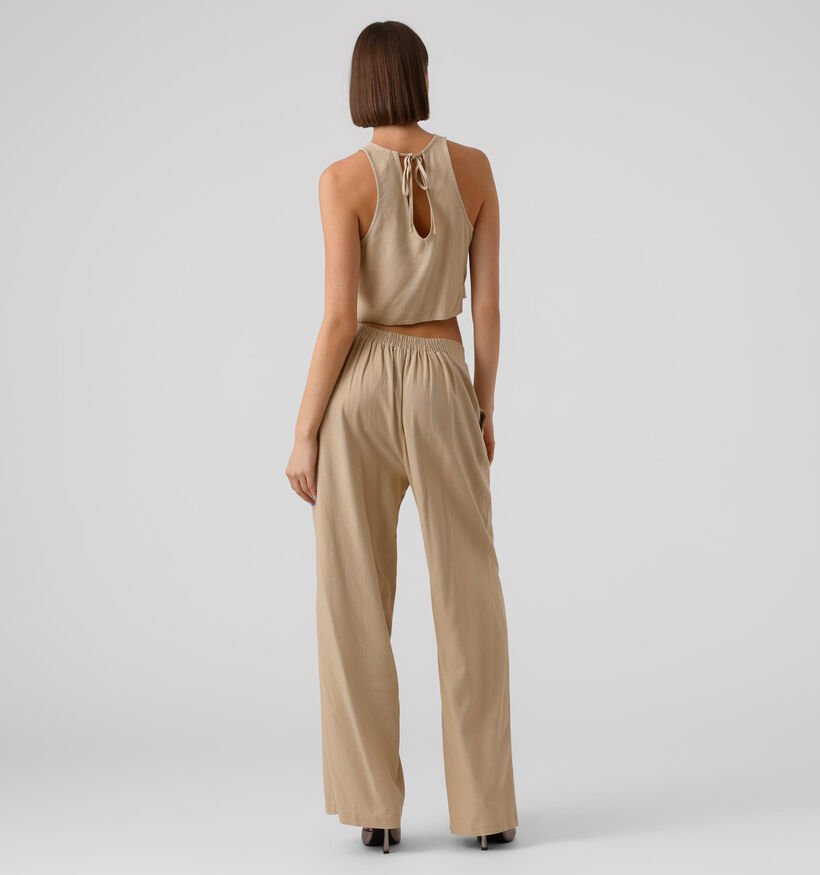 Vero Moda Mymilo Beige Wijde broek voor dames (327020)