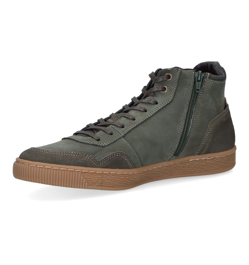 Bullboxer Chaussures hautes en Vert kaki pour hommes (313096)