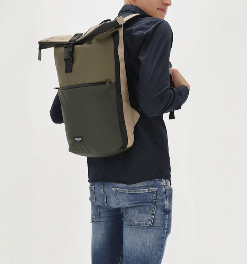 Beagles Donkergroene Rolltop Rugzak voor dames, heren (377045)