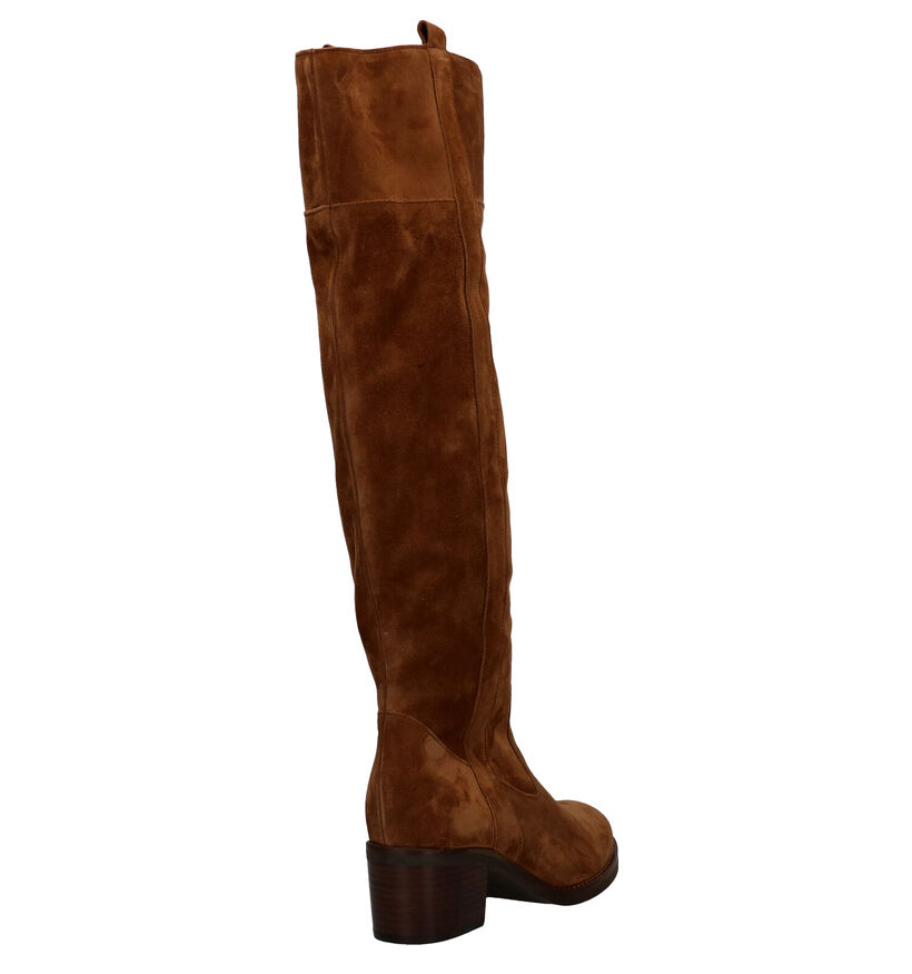Gabor Cognac Knielaarzen in daim (282346)