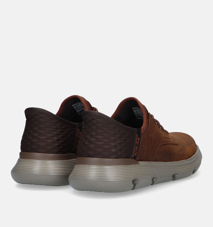 Skechers Garza Relaxed Fit Slip-ins en Cognac pour hommes (328079)