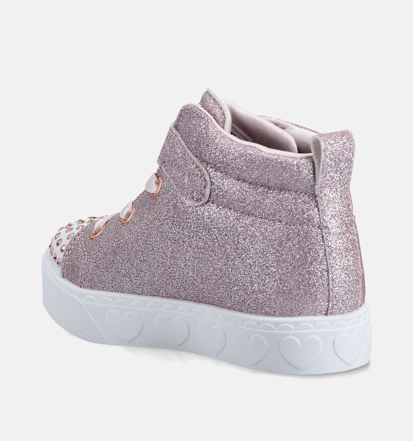 Skechers Heart Steps Glow Roze Hoge Sneakers voor meisjes (366302)