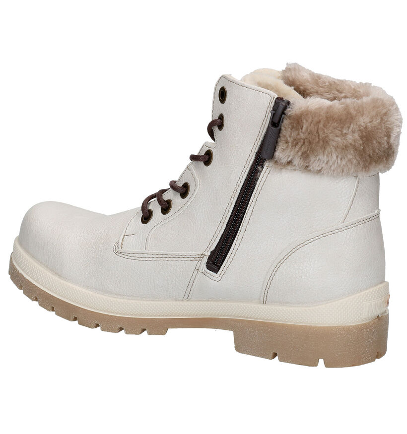 Mustang Ecru Boots in kunstleer (280993)