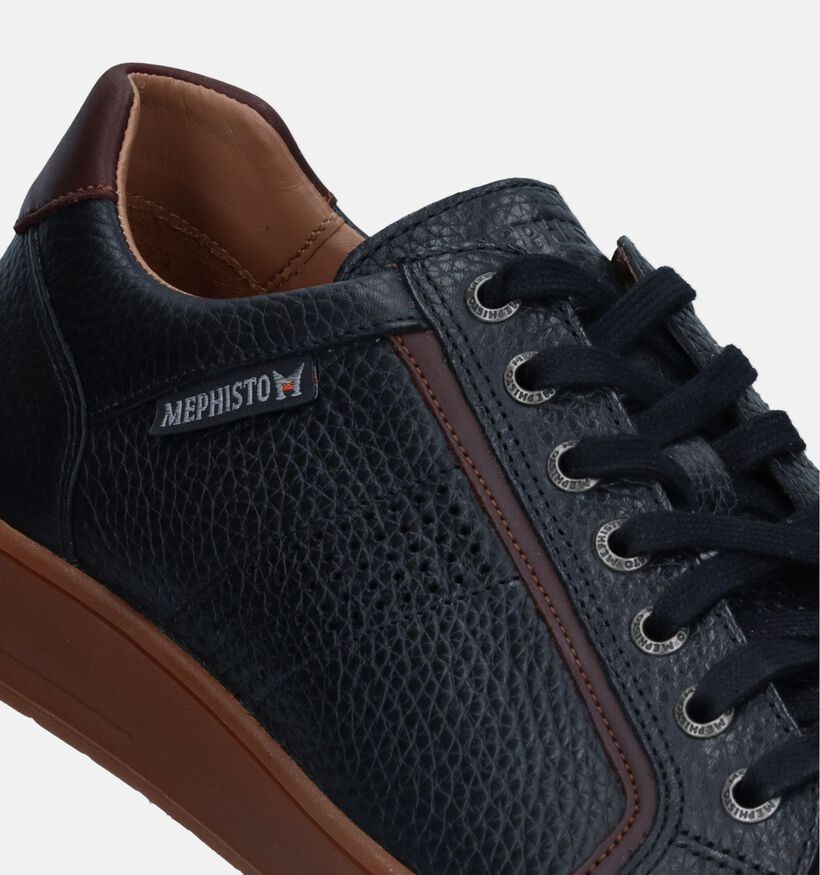 Mephisto Harrison Oregon Zwarte Veterschoenen voor heren (330695) - geschikt voor steunzolen