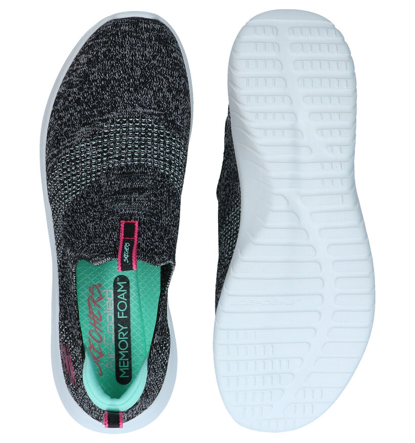 Skechers Ultra Flex Grijze Slip-on Sneakers in stof (279337)
