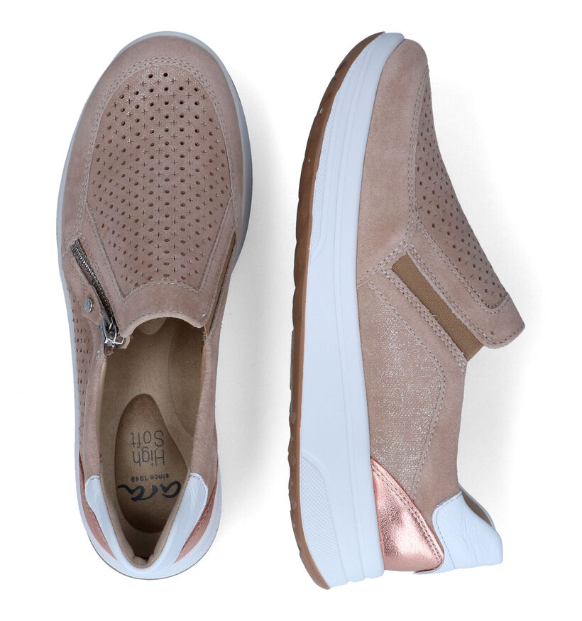 Ara Sapporo Taupe Instappers in nubuck (307677)