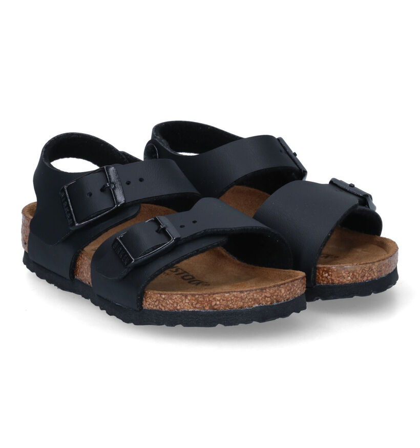 Birkenstock New York  Sandales en Noir pour garçons (338096)