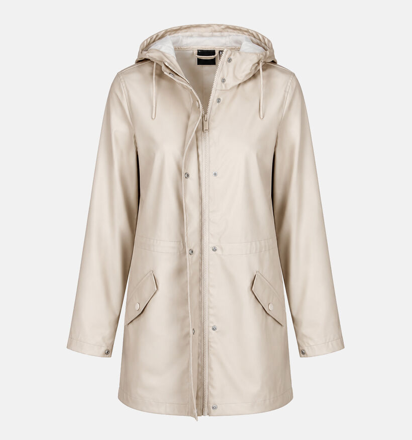 Vero Moda Malou Pearl Coated Lichtbeige Regenjas voor dames (378416)