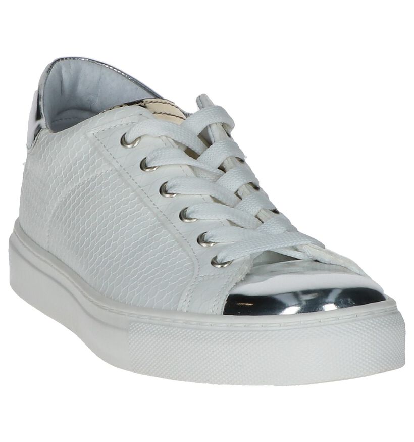 Scapa Sneakers Wit Metallic met Slangenprint, , pdp