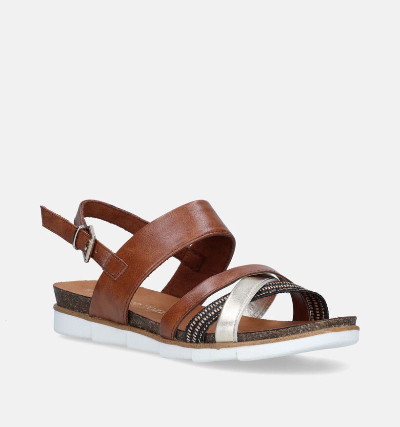 Marco Tozzi Cognac Sandalen Met Sleehak voor dames (338354)