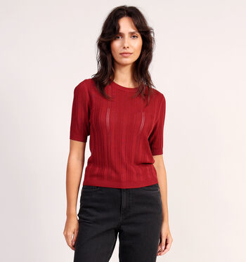 Vero Moda T-shirts Beige/Bordeaux