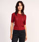Vero Moda Mindy T-shirt en Bordeaux pour femmes (361246)