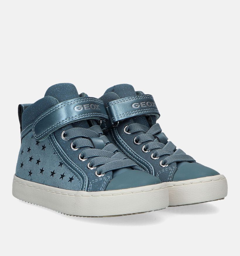 Geox Kalispera Baskets montantes en Bleu pour filles (330135) - pour semelles orthopédiques