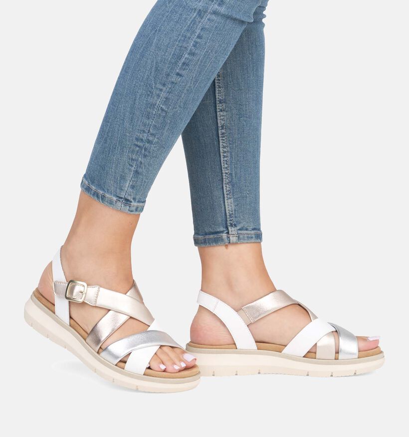 Remote Witte Sandalen met platform voor dames (354861) - geschikt voor steunzolen