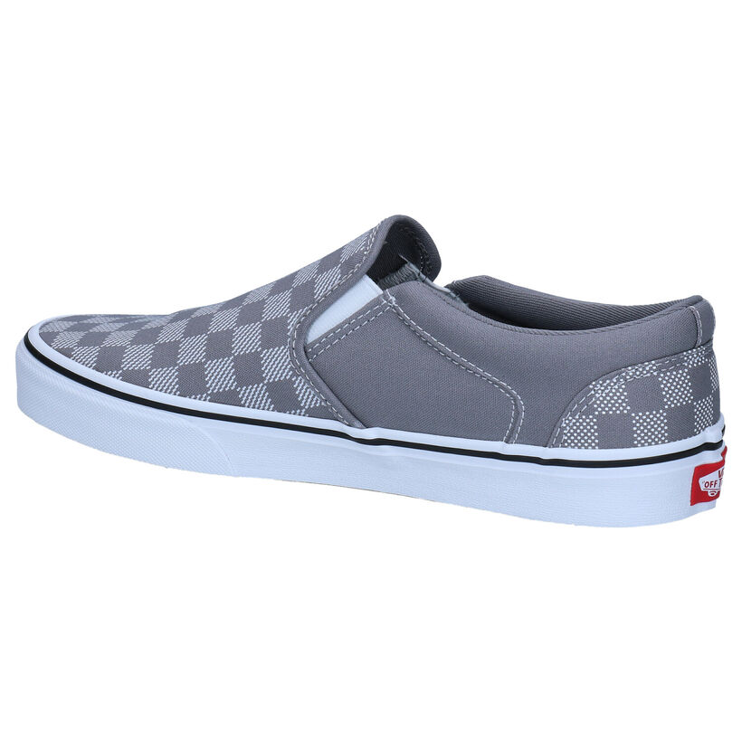 Vans Asher Wit/Zwarte Slip-on Sneakers voor heren (321114)