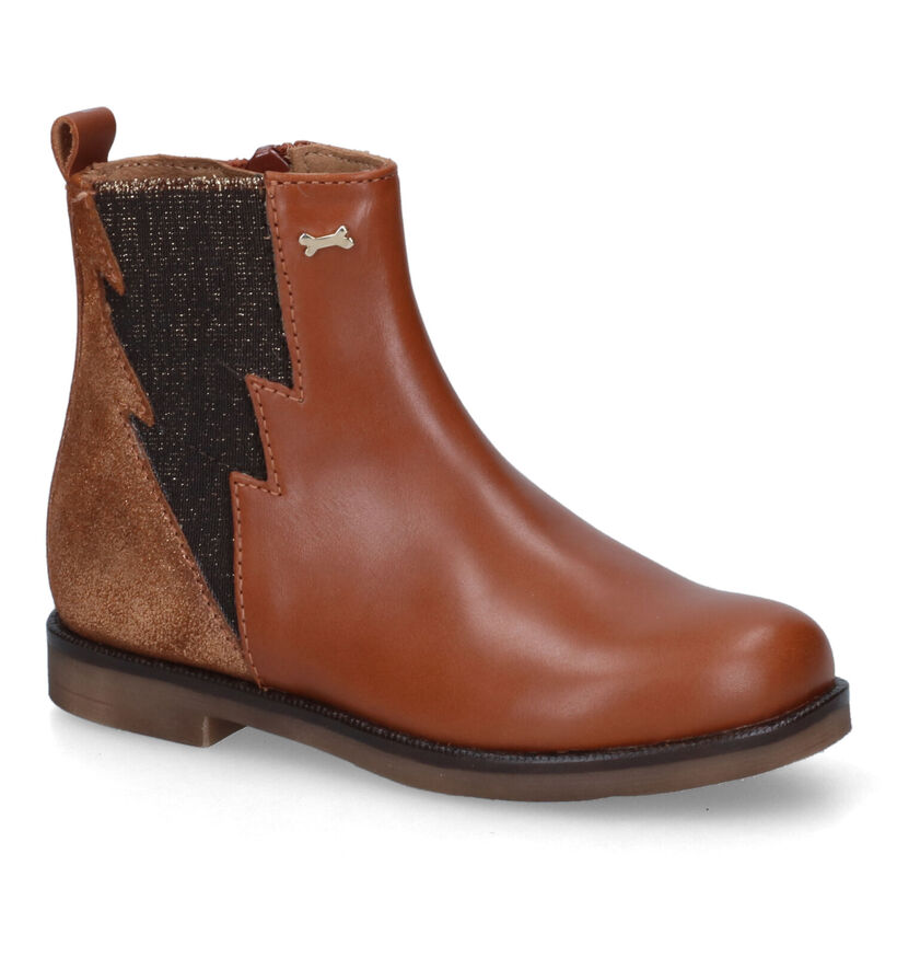 STONES and BONES Bilat Bottes basses en Cognac pour filles (313901) - pour semelles orthopédiques