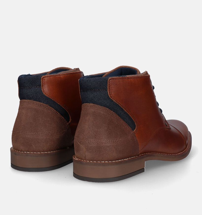 Bullboxer Chaussures classiques en Cognac pour hommes (332304) - pour semelles orthopédiques