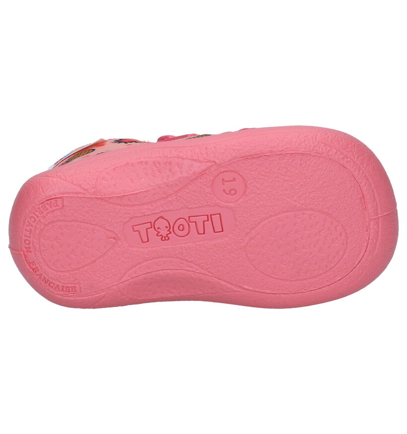 Bumba Pantoufles en Rose en textile (279789)