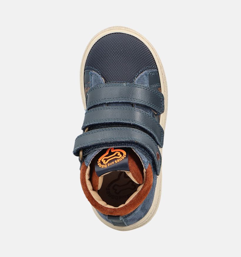STONES and BONES Moral Chaussures hautes en Bleu foncé pour garçons (362025) - pour semelles orthopédiques
