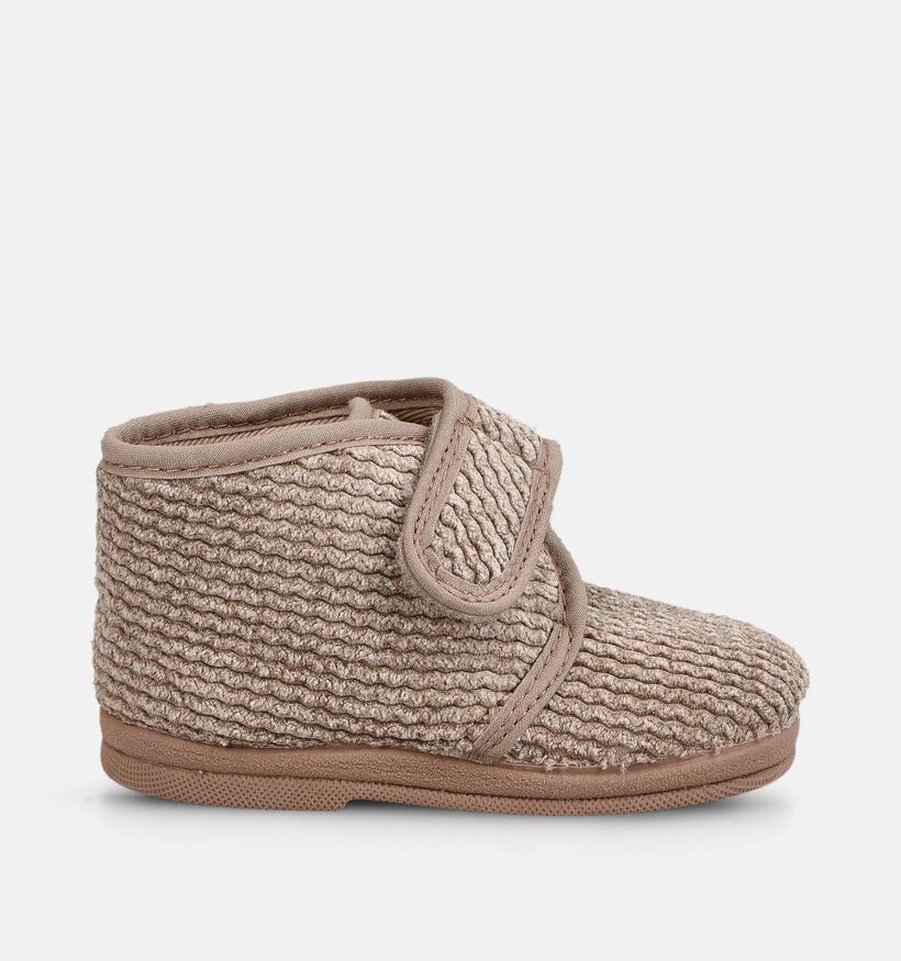Little David Beige Pantoffels voor jongens (381150) - geschikt voor steunzolen