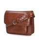 Hvisk Cayman Pocket Bruine Crossbody Tas in kunstleer (323806)