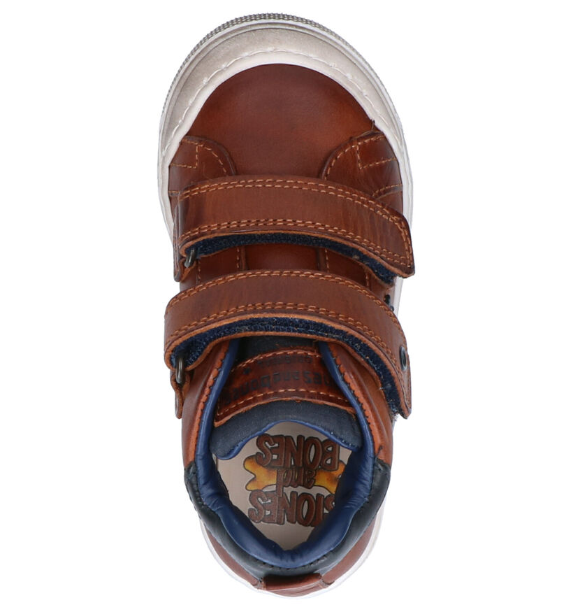 STONES and BONES Chaussures hautes en Cognac en cuir (259878)