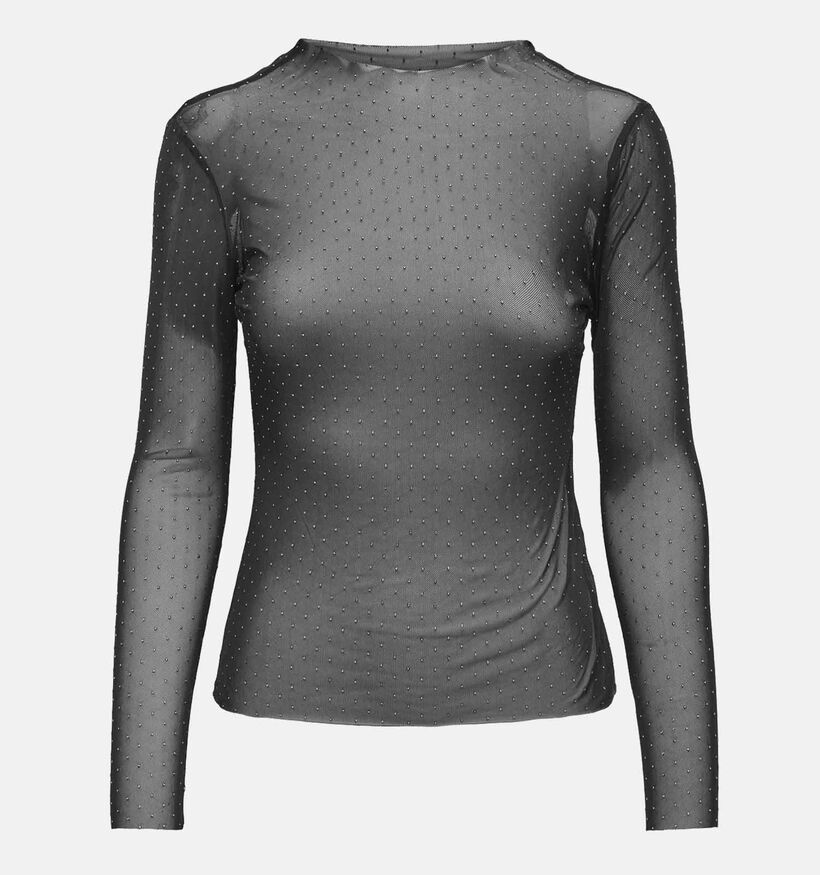 JDY Elsa Zwart Mesh T-shirt voor dames (348638)
