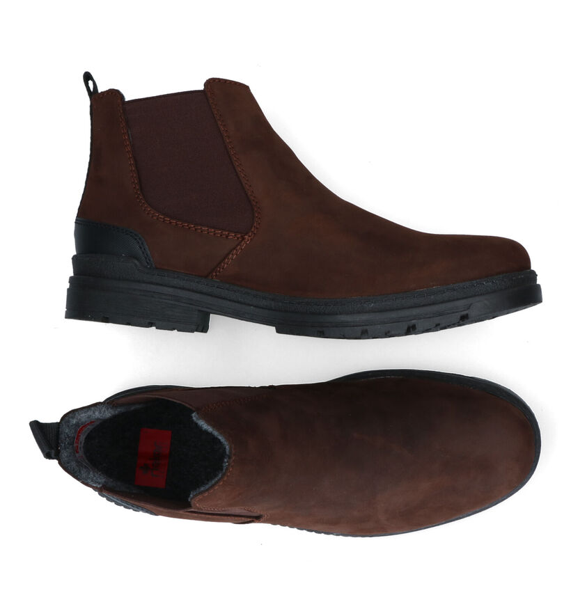 Rieker Bottines Chelsea en Brun foncé en nubuck (315591)