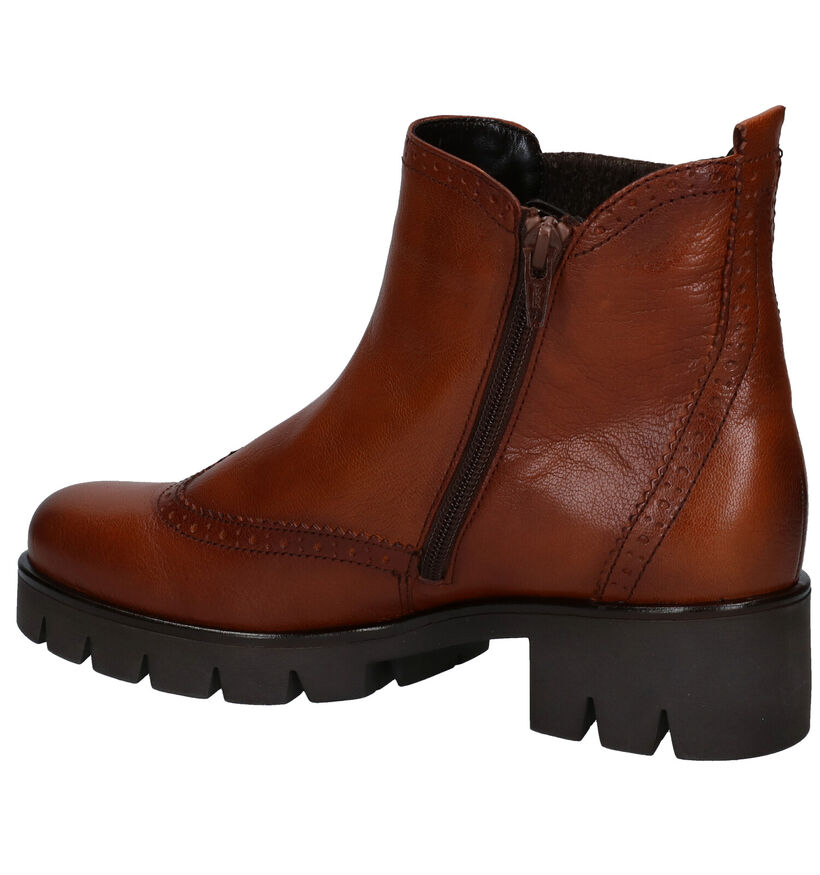 Gabor Best Fitting Bottines en Cognac en cuir (282375)