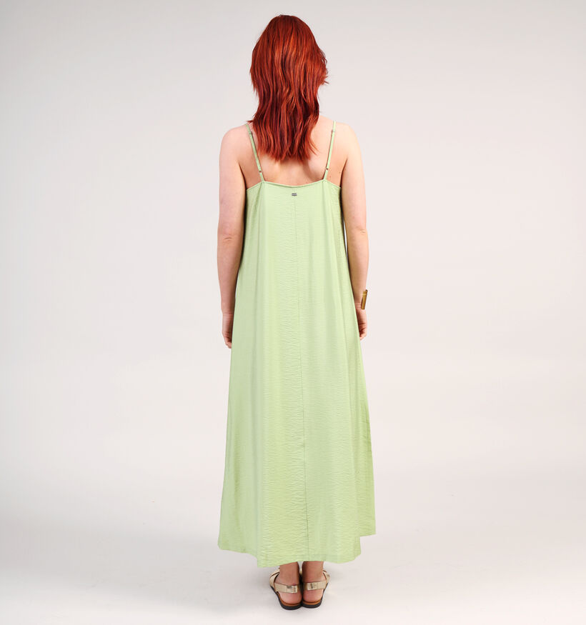 Mexx Hammered Slip Dress Robe longue en Vert pour femmes (366079)