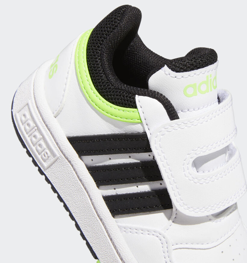 adidas Hoops 3.0 Witte Sneakers voor jongens (301164) - geschikt voor steunzolen