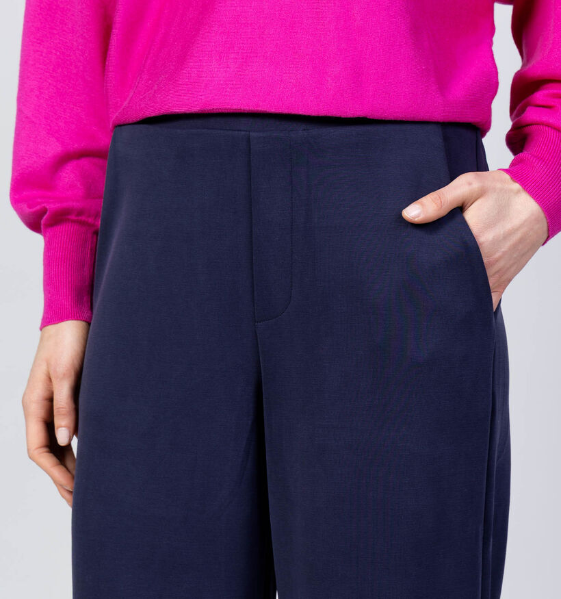 Minus Bessia Mid Waist Donkerblauwe Broek voor dames (366701)