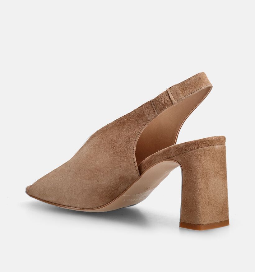 Laurent David Sandales &agrave; talons en Beige pour femmes (373561)