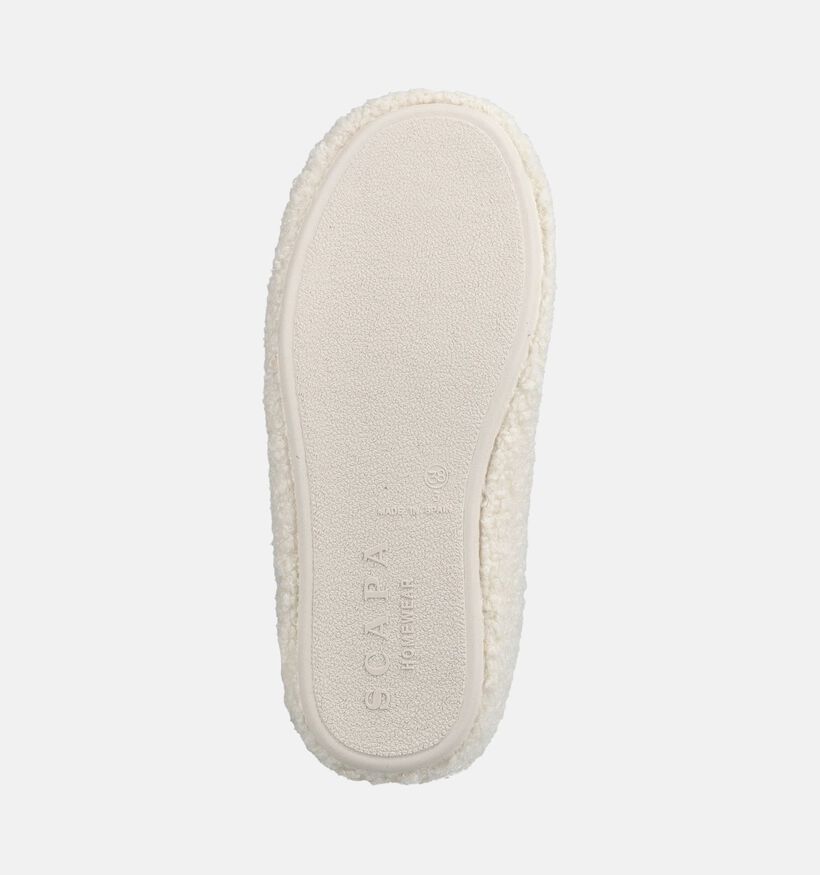 Scapa Ecru Teddy Pantoffels voor dames (380852) - geschikt voor steunzolen