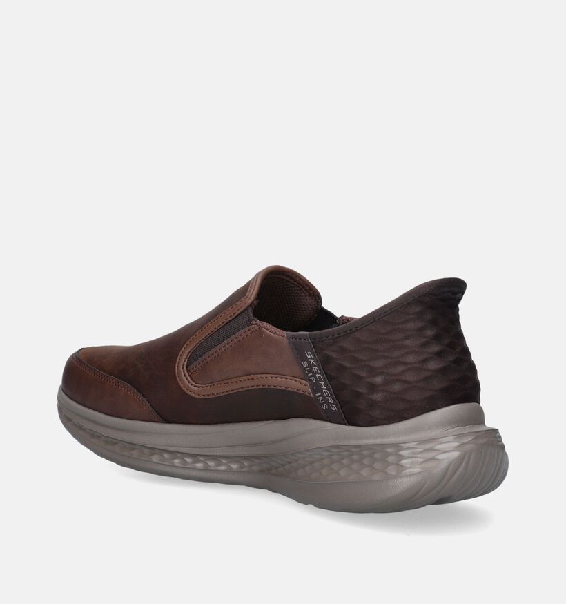 Skechers Slade Cognac Slip-ins voor heren (350326) - geschikt voor steunzolen