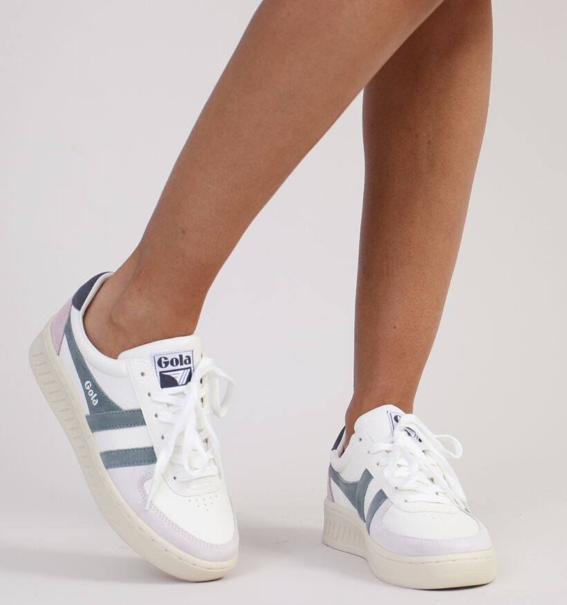 Gola Grandslam Trident Witte Sneakers voor dames (336364) - geschikt voor steunzolen